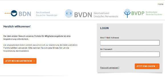 Vorteilsshop Anmeldung